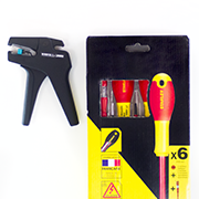 Набор отверток и инструмент для удаления изоляции.